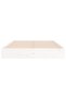 Bed frame, white, 200x200 cm, solid wood - 4