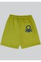 United Colors of Logolu Boys' Yellow Combed Cotton Shorts - 3