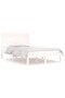 Bed frame, white, 140x190 cm, solid wood - 2