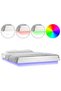 Bed frame with LED, white, 140x190 cm, solid wood - 3