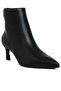 Women's Faux Leather Ankle Boots in Black