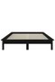 Bed frame, black, 140x190 cm, solid pine wood - 3