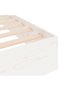 Bed frame, white, 200x200 cm, solid wood - 6