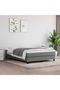 Box spring bed frame, dark grey, 140x200 cm, textile