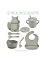 Gray Color Bpa Free Vacuum Silicone Nutrition Set with Squirrel Figure - 8