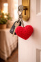 Handmade Amigurumi Heart Keychain & Cha Bag Base - 4