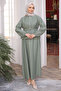 Ribbed Zippered Jacket and Skirt Set - 2