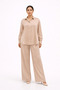 Mocha Brown Two Piece Set in All Seasons Fabric Satin Silk