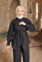 Anthracite Hidden Button Trousers Modal Set - 3