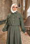 Khaki Jacket Skirt Suit - 4