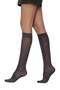3 Pairs of Micro 50 Den Medium Thick-Matte Soft Knee-Length Pantyhose Socks (Smoked-Dark Gray) - 4