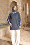 Anthracite Striped Woven Modal Paneled Tunic - 5