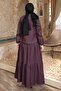 Plum Crew Neck Dress with Jacket Set - 4