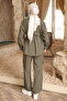 Modal Set with Khaki Hidden Button Trousers - 5