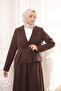 Brown Jacket Skirt Suit - 3