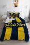 Champion Yellow Navy Blue Fan Single Pique Bedspread Set Children's Room Piqué Bedspread - 3