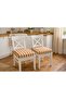 Brown Striped Chair Min Leather 40X40X5 cm – Stain Resistant Liquid Repellent - 2