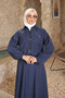 Navy Blue Jacket Skirt Suit - 3