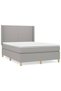 Continental bed, light gray, 140x200 cm, textile material - 2