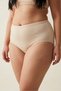 2-Pack Large Size High Waist 100% Cotton Rib Knit Elastic Waist Comfortable Daily Women's Panties Set - 4