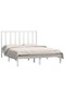 Bed frame, white, 140x190 cm, solid pine wood - 3