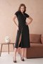 New Season Zip Detail Short Sleeve High Neck Women's Dress 2175 - 6