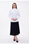 Women's Rope Detailed D Mock Neck Shirt - White - 4