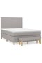Continental bed, light gray, 140x200 cm, textile material - 2