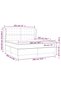 Continental bed, light gray, 180x200 cm, textile - 7