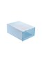 Stackable shoe storage box, transparent, Blue