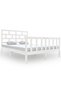 Bed frame, white, 120x200 cm, solid pine wood - 2