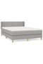 Continental bed, light gray, 140x200 cm, textile material - 2
