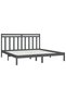 Bed frame, gray, 200x200 cm, solid wood - 4