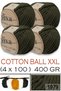 Natural Cotton XXL - 4 mm Taranabilir Macramé Thread -1979 Khaki (Pack of 4)