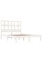 Bed frame, white, 140x190 cm, solid pine wood - 4