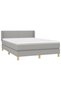 Continental bed, light gray, 140x200 cm, textile material - 3