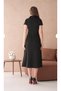 New Season Zip Detail Short Sleeve High Neck Women's Dress 2175 - 3