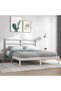 Bed frame, white, 140x190 cm, solid pine wood