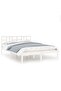 Small Double 4FT bed frame, white, 120x190 cm, solid wood - 2