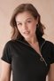 New Season Zip Detail Short Sleeve High Neck Women's Dress 2175 - 4