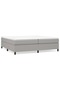 Box spring bed frame, light grey, 200x200 cm, textile - 2