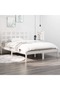 Bed frame, white, 160x200 cm, solid wood