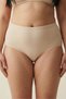 2-Pack Large Size High Waist 100% Cotton Rib Knit Elastic Waist Comfortable Daily Women's Panties Set - 3