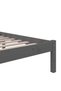 Bed frame, gray, 200x200 cm, solid pine wood - 6