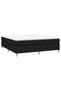 Box spring bed frame, black, 180x200 cm, textile - 3