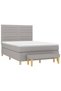 Continental bed, light gray, 140x200 cm, textile material - 3