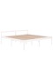 Bed frame, white, 200x200 cm, solid pine wood - 3