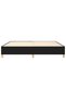 Box spring bed frame, black, 140x190 cm, textile - 5