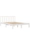 Bed frame, white, 140x200 cm, solid pine wood - 4