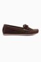 Women's Genuine Suede Ballet Flats Tassel Detailed Loafers Alora Brown - 2